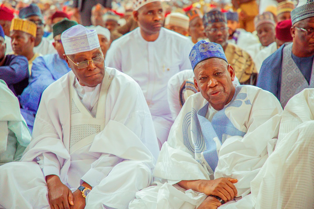 Kwankwaso, Ganduje Snub Each at Atiku’s Daughter’s Wedding