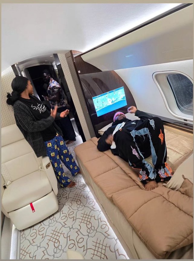 Davido Takes His Friends on Tour of His Luxurious Jet, Corner Where He Relaxes with Wife (video)