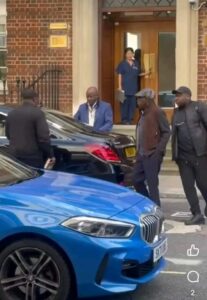 Tinubu leaving St Mary's hospital, London