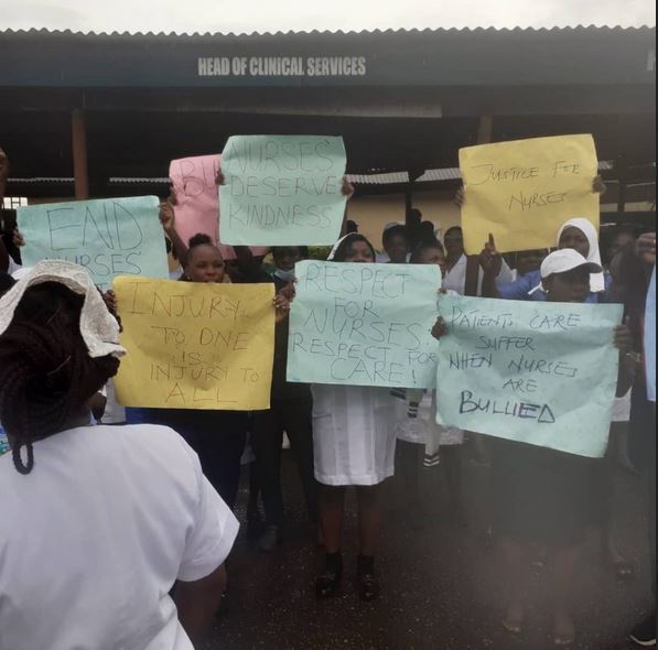 Ogun State Nurses Protest Assault of Final Year Nursing Student